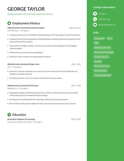 Resume example 5