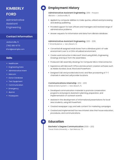 Resume example 5