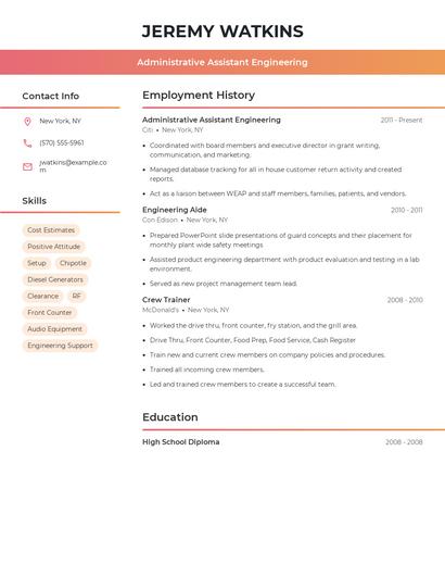 Resume example 3
