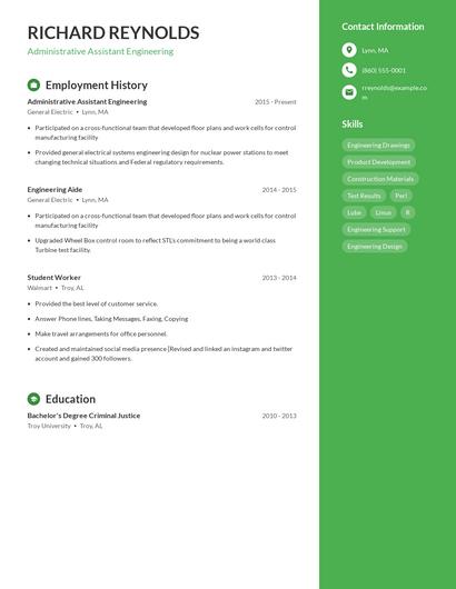 Resume example 4