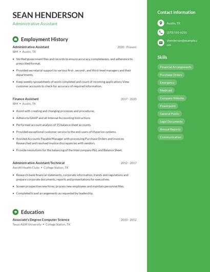 Administrative Assistant Resume