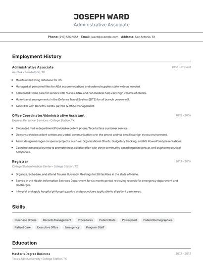 Resume example 2