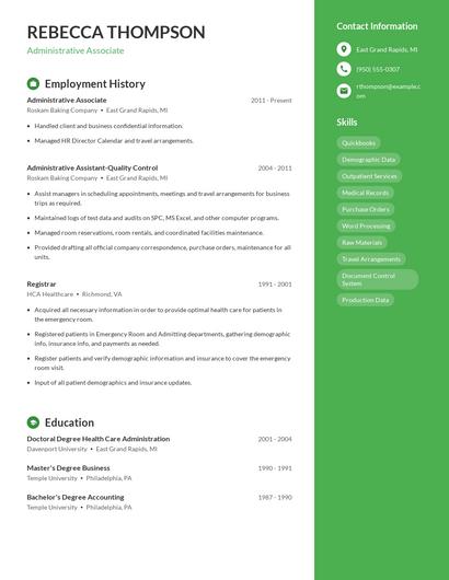 Resume example 4