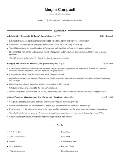 Resume example 1