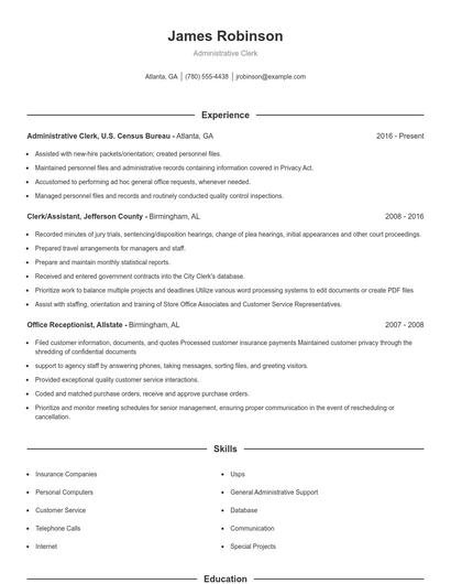 Resume example 1