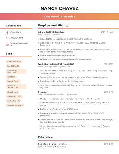 Resume example 3