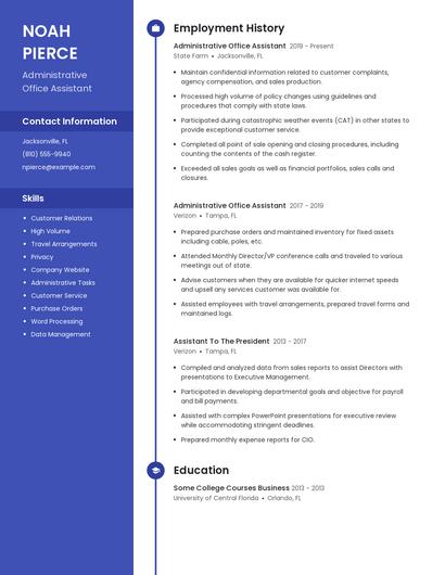 Administrative Office Assistant Resume