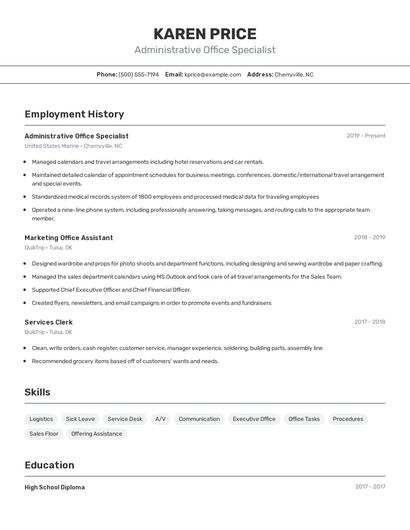 Resume example 2