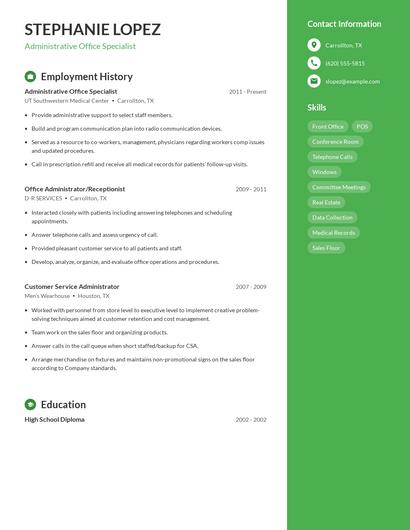 Resume example 4