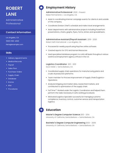 Administrative Professional Resume