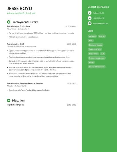 Resume example 4