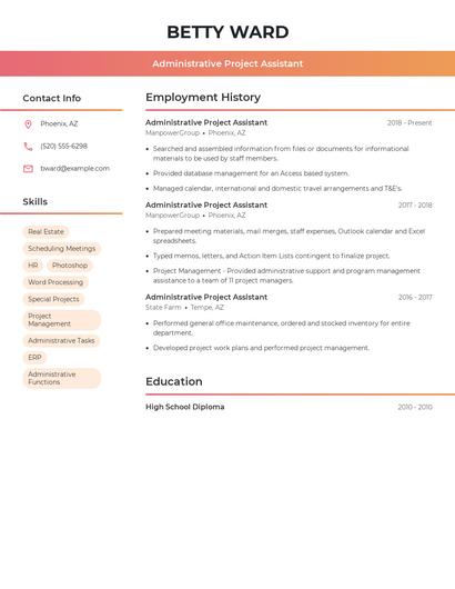 Resume example 3