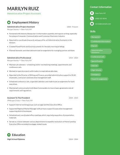 Resume example 5