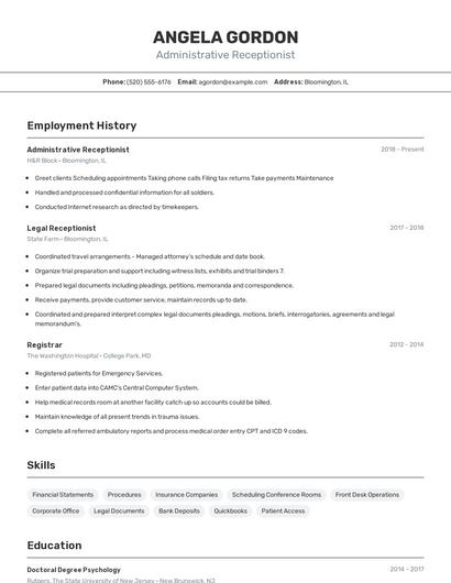 Resume example 2