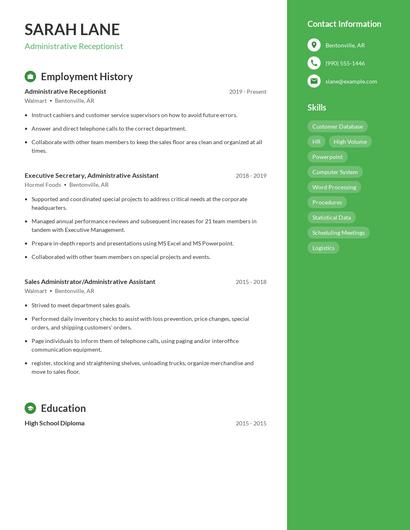 Resume example 5