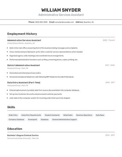 Resume example 2