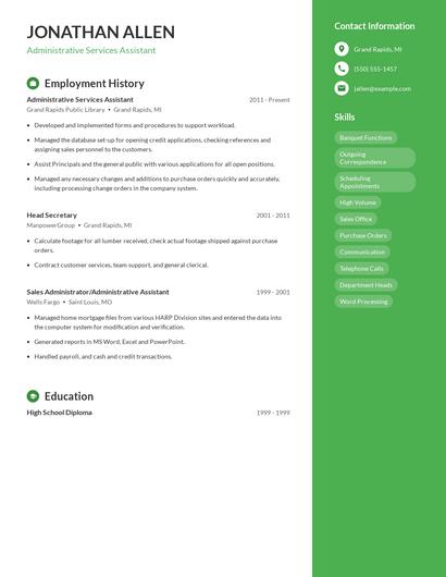 Resume example 5
