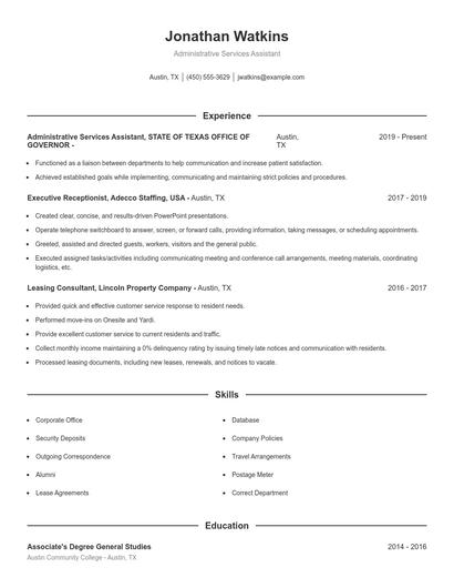 Resume example 1