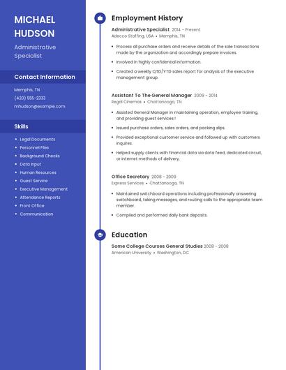 Administrative Specialist Resume
