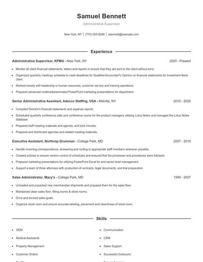 Resume example 1