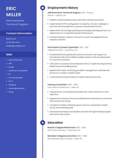 Resume example 5