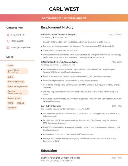 Resume example 3