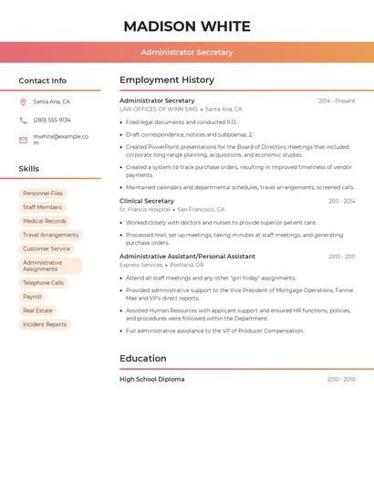 Resume example 3