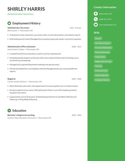 Resume example 4