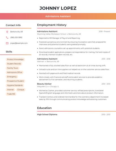 Resume example 3