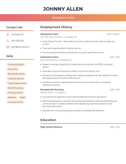 Resume example 3