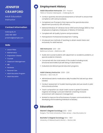 Resume example 5