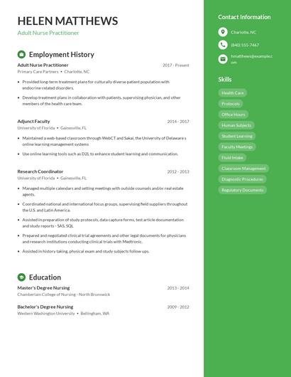 Resume example 4