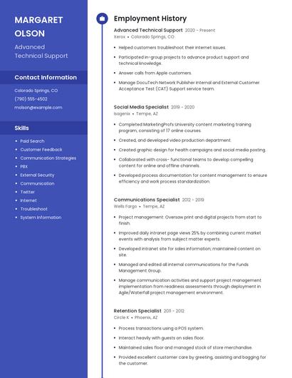Resume example 4