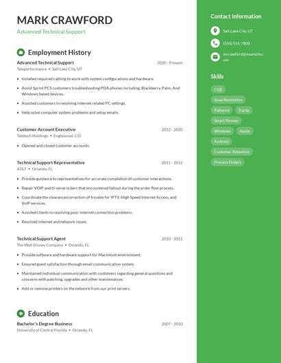 Resume example 5