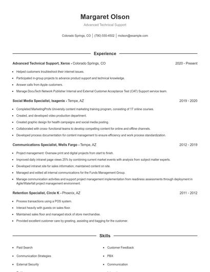 Resume example 1