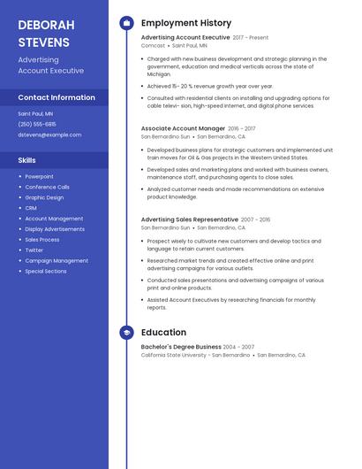 Advertising Account Executive Resume