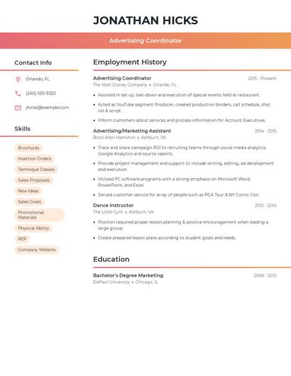 Resume example 3
