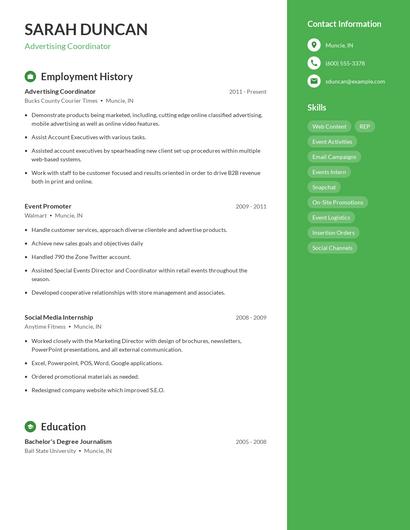 Resume example 4