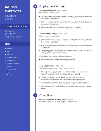 Advertising Designer Resume