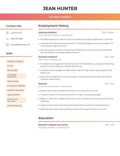 Resume example 3