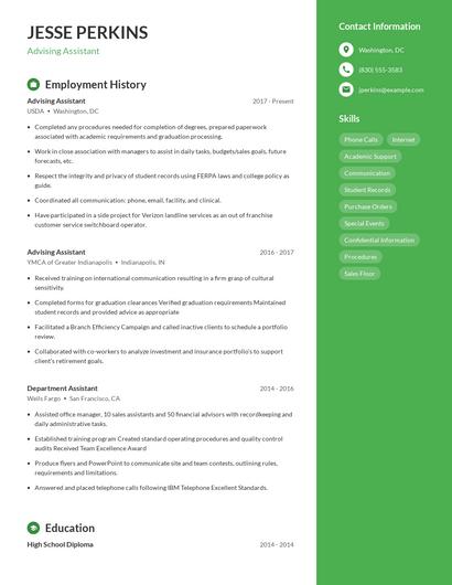 Resume example 4