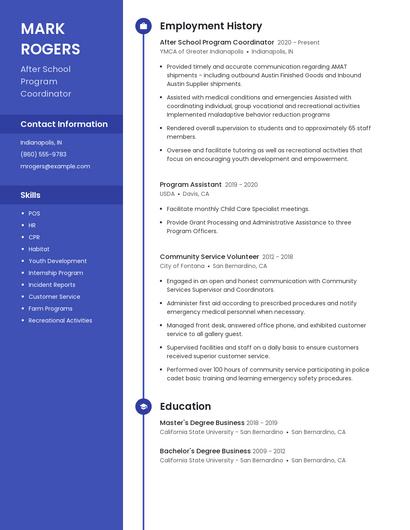 Resume example 4