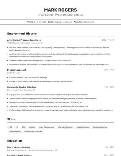Resume example 2