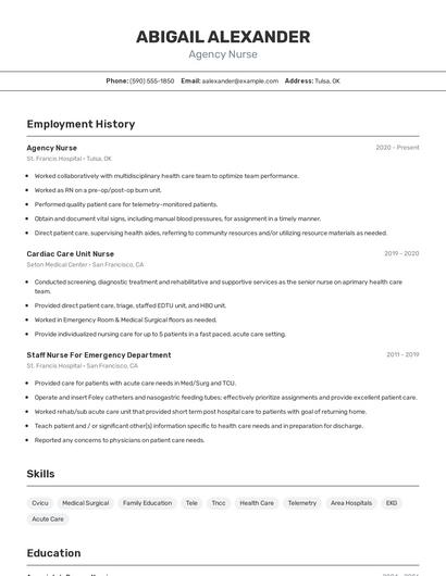 Resume example 2