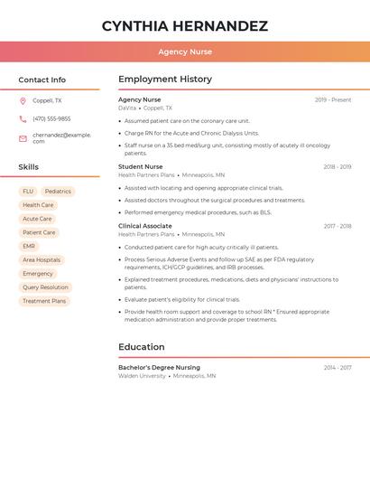 Resume example 3