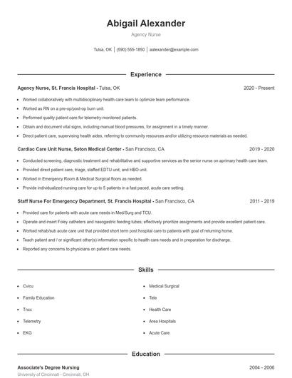 Resume example 1