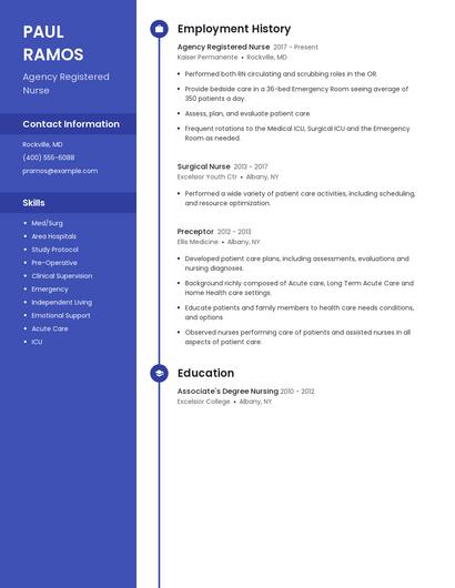 Agency Registered Nurse Resume