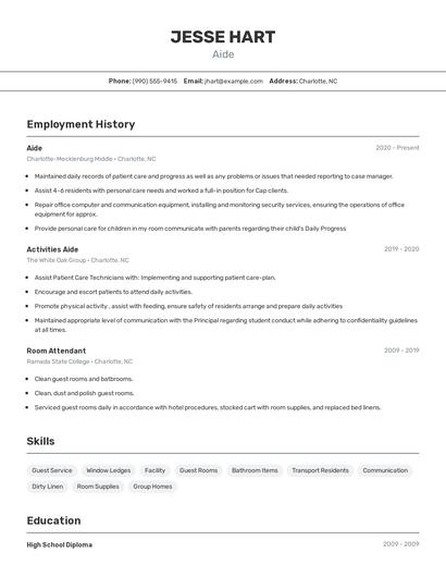 Resume example 2