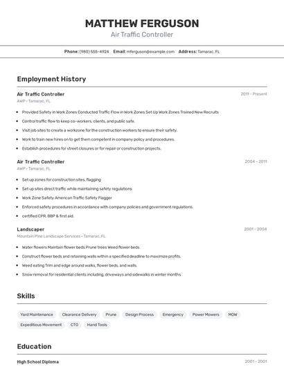 Resume example 2