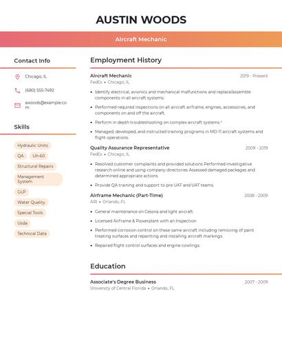 Resume example 3